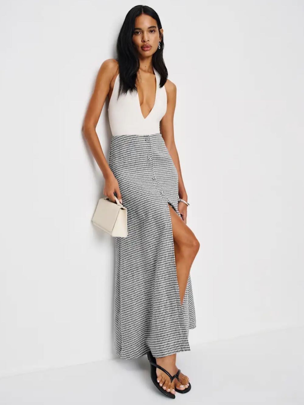 NWT Reformation Andi Linen Skirt Size 0